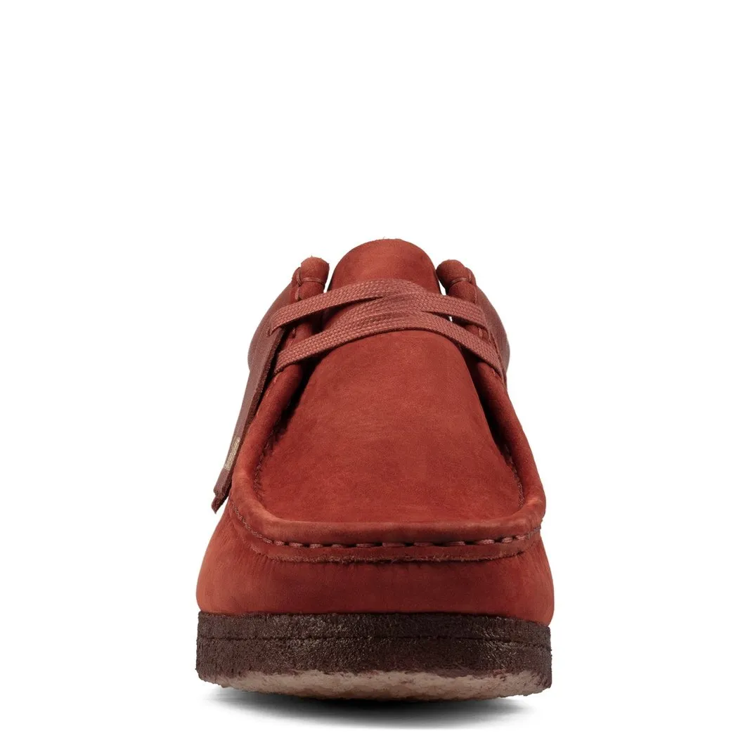 Clarks Mens Wallabee Shoes Burgundy Suede