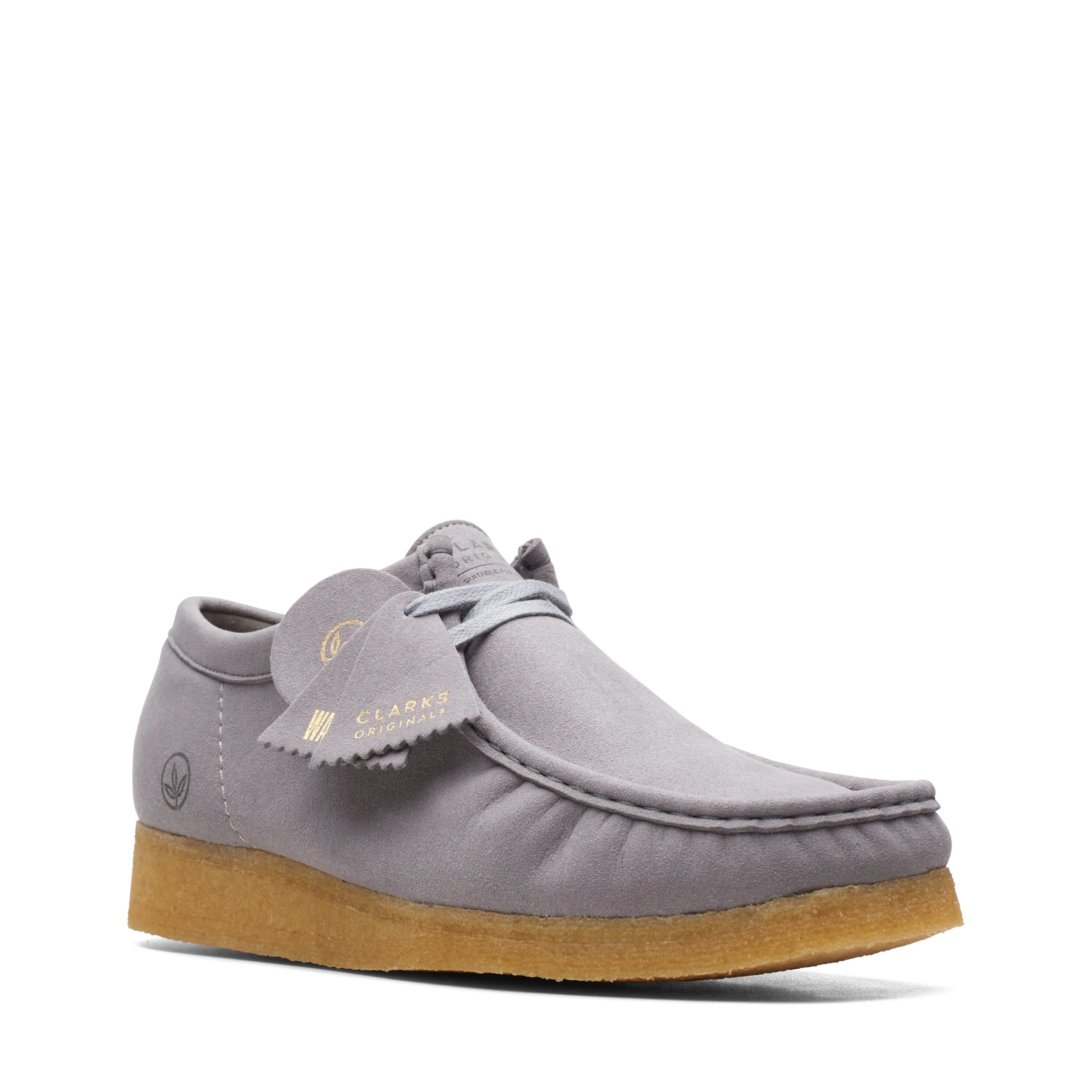 Clarks Mens Wallabee Shoes Grey