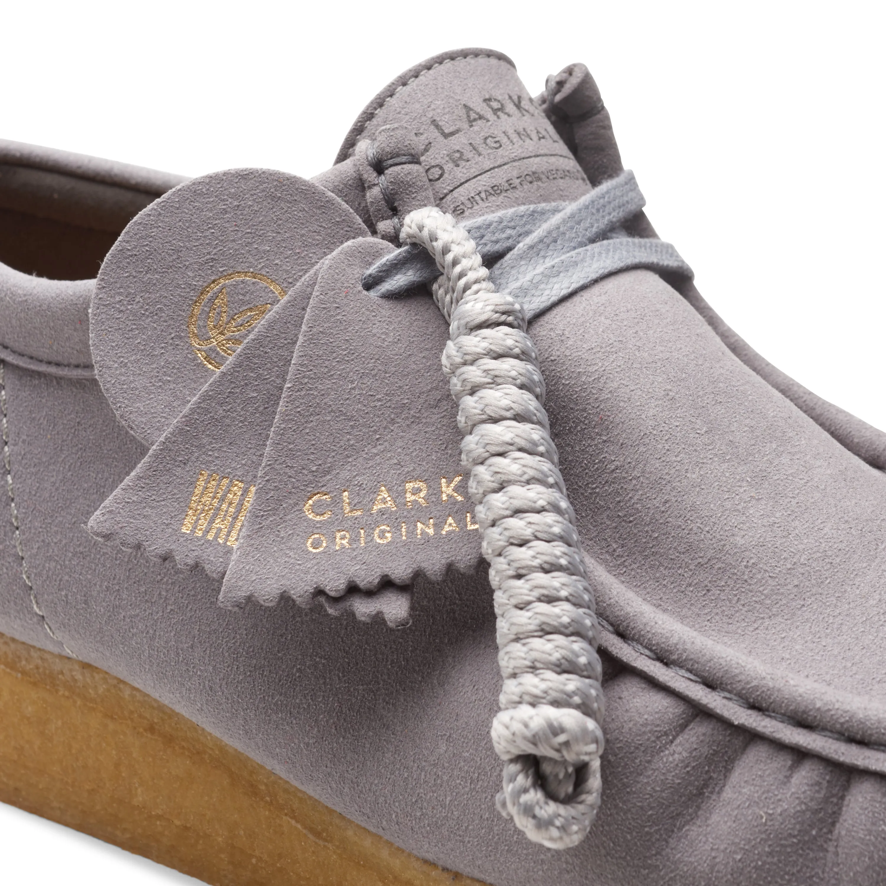 Clarks Mens Wallabee Shoes Grey