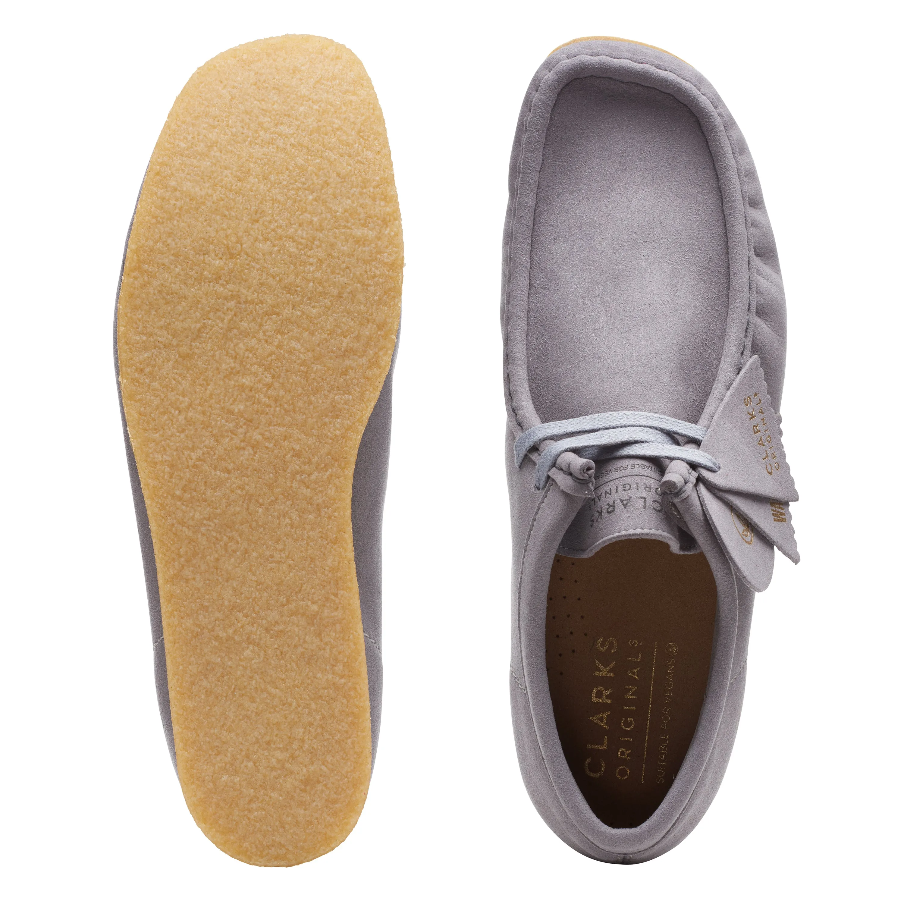 Clarks Mens Wallabee Shoes Grey