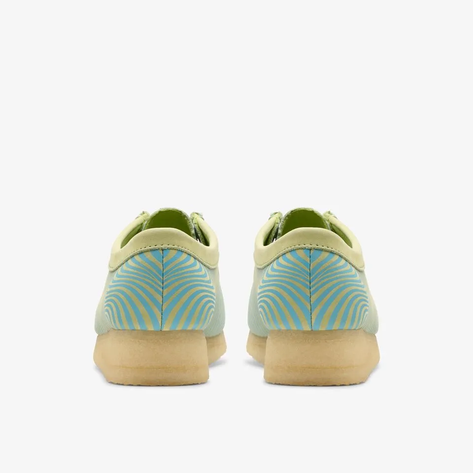 Clarks Women Wallabee Blue/Lime Print 26175834