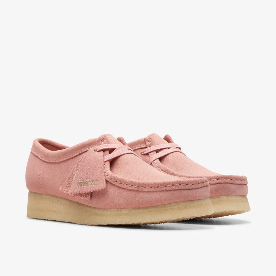 Clarks Women Wallabee Blush Pink Suede 26175671