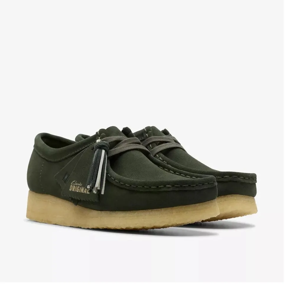 Clarks Women's Wallabee Forest Green Suede 26179318