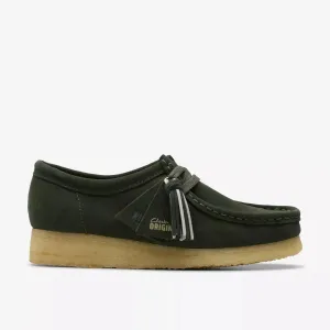 Clarks Women's Wallabee Forest Green Suede 26179318