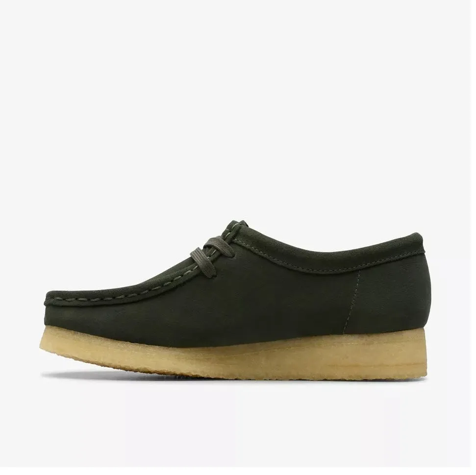 Clarks Women's Wallabee Forest Green Suede 26179318