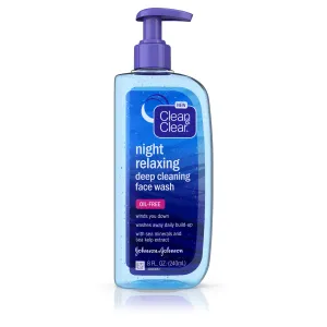 Clean & Clear Night Relaxing Deep Cleaning Face Wash, Oil-Free