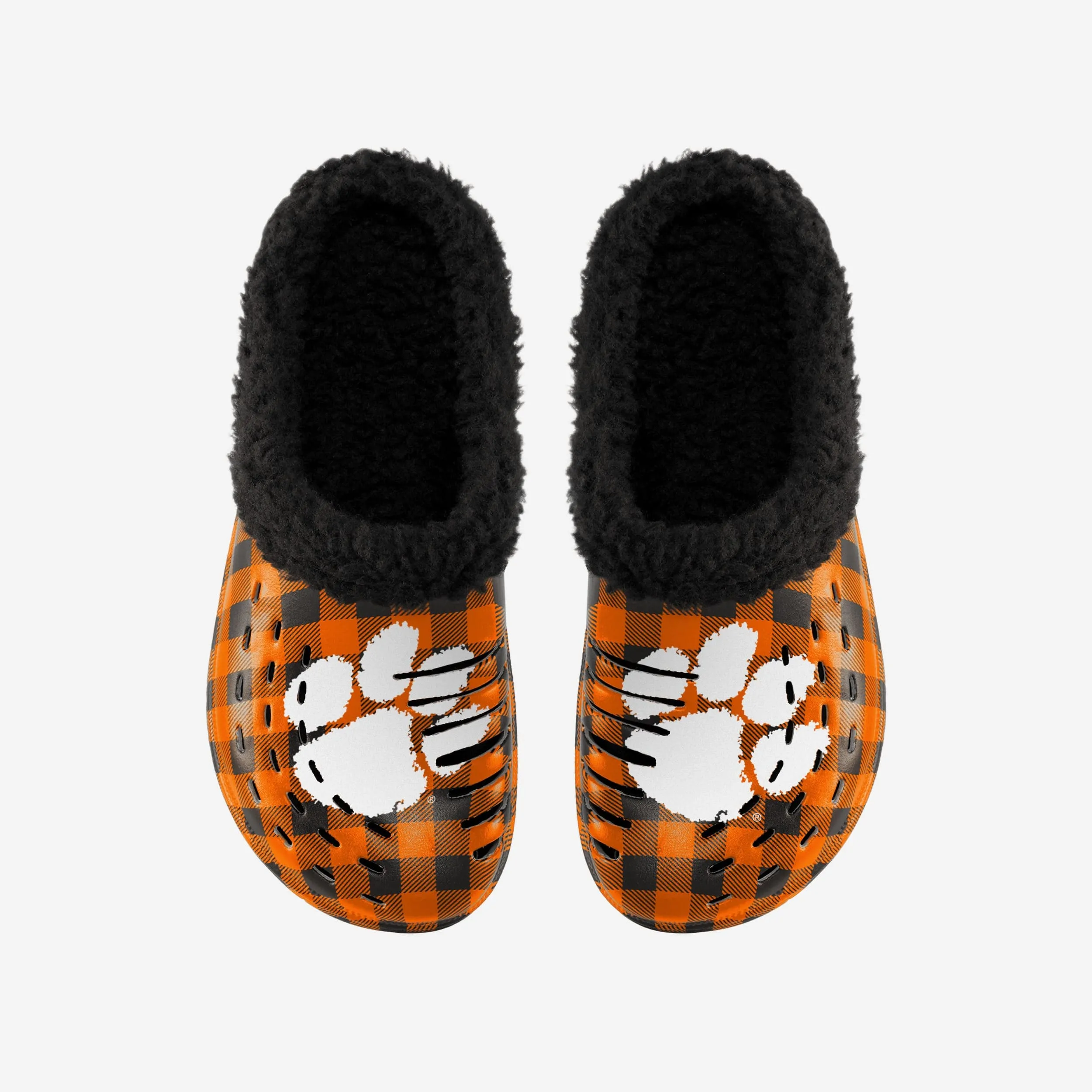 Clemson Tigers Sherpa Lined Buffalo Check Clog