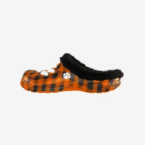 Clemson Tigers Sherpa Lined Buffalo Check Clog