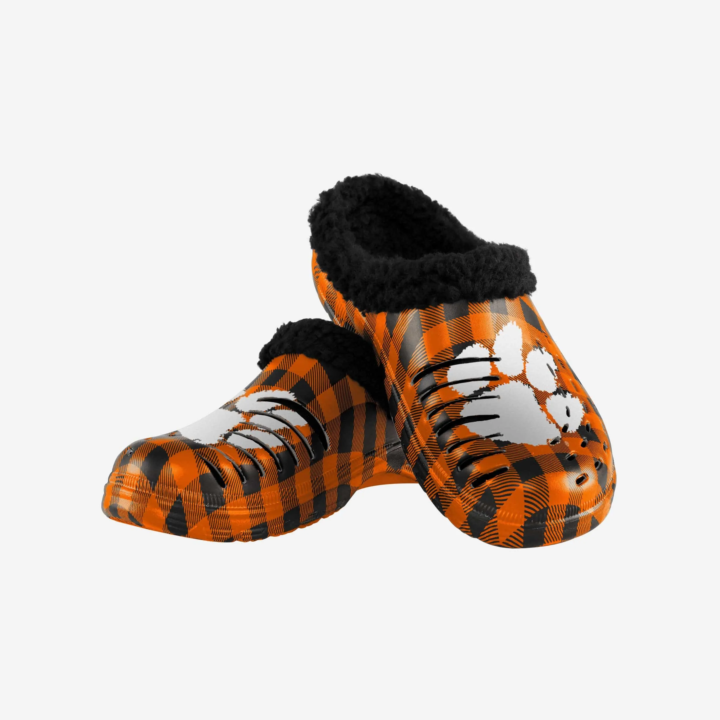 Clemson Tigers Sherpa Lined Buffalo Check Clog