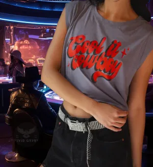 Cool It Cowboy Graphic Crop Top