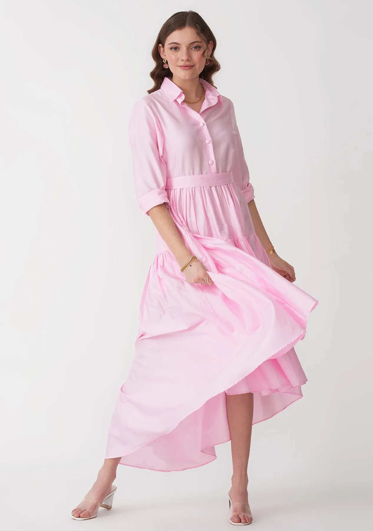 Cotton- Women's Casual Work Flared Dress