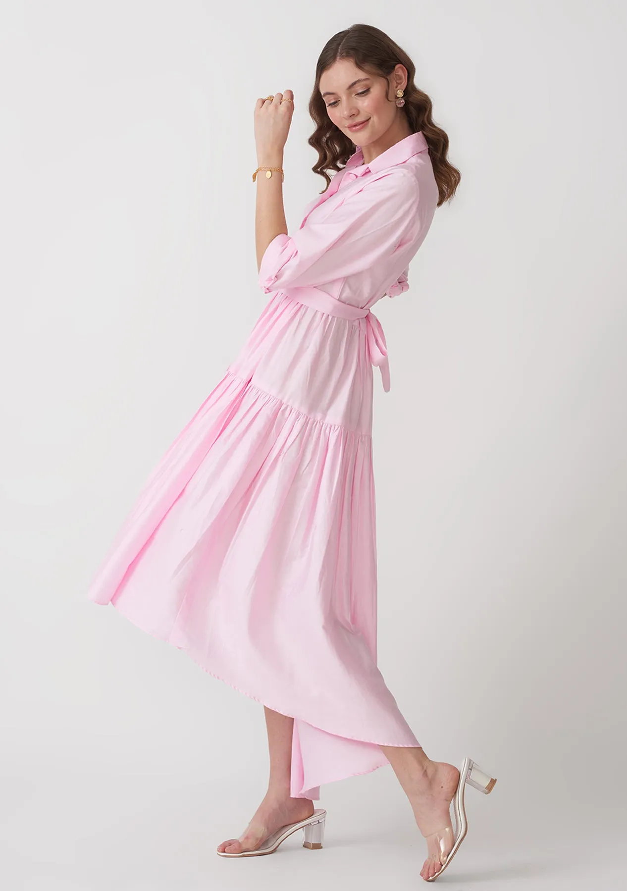 Cotton- Women's Casual Work Flared Dress