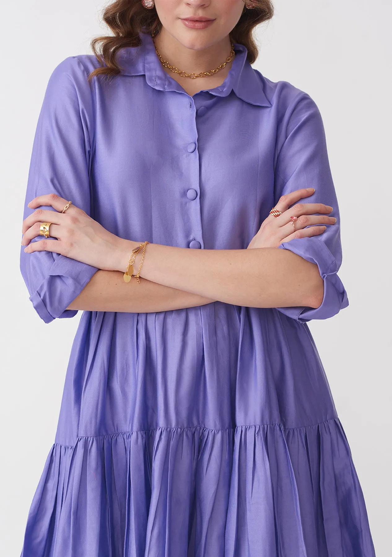 Cotton- Women's Casual Work Flared Dress