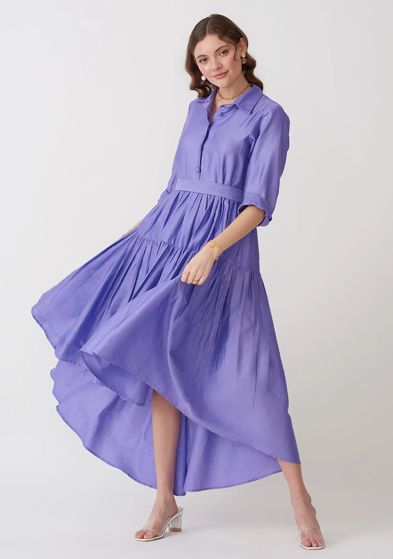 Cotton- Women's Casual Work Flared Dress