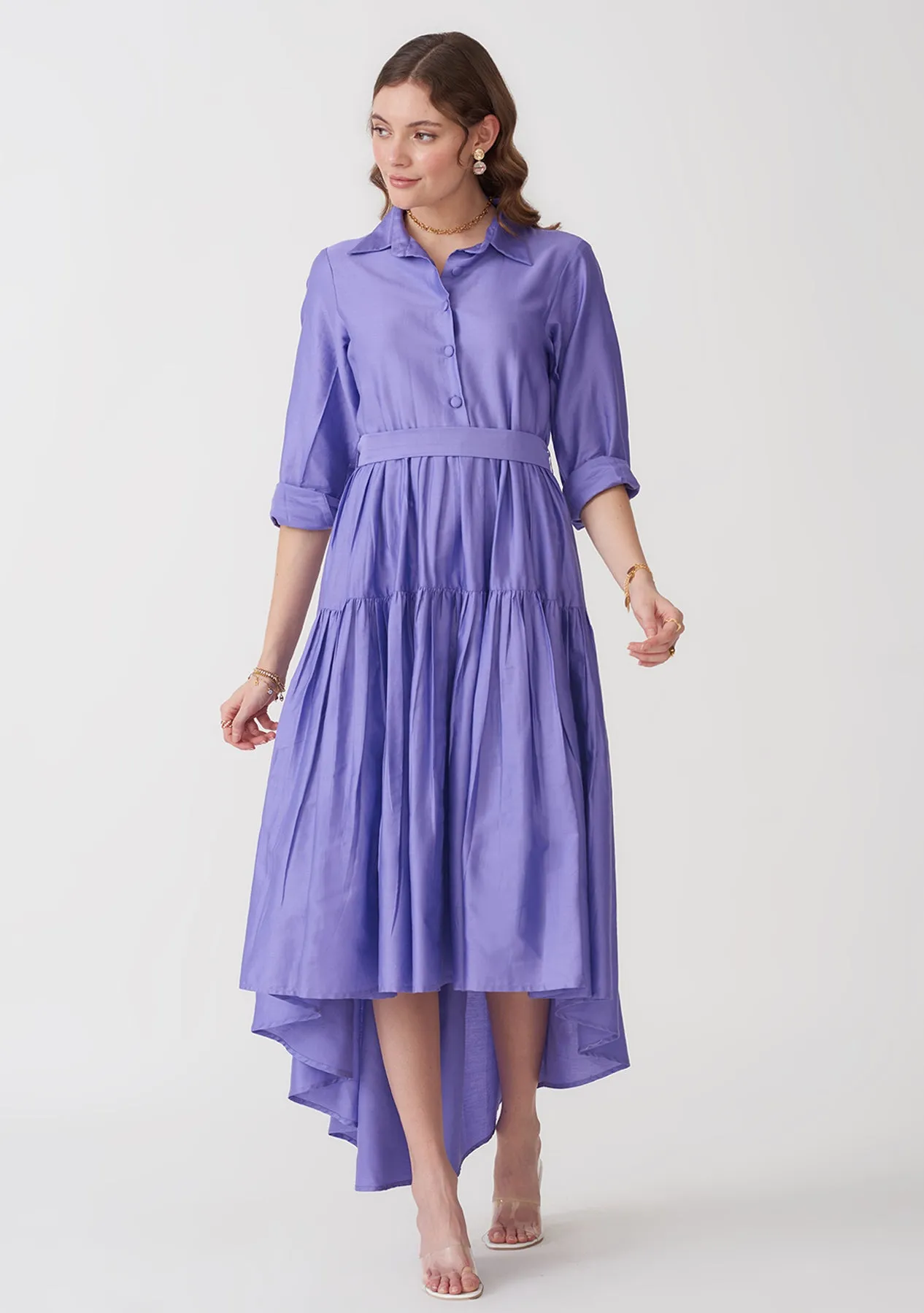 Cotton- Women's Casual Work Flared Dress