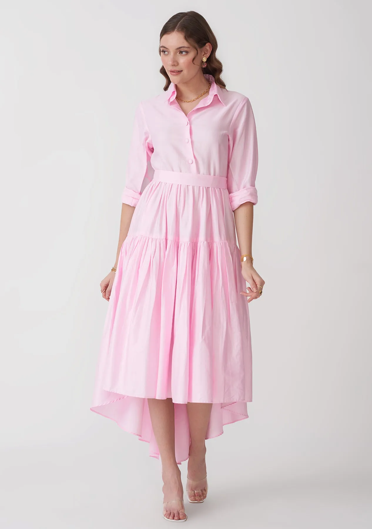 Cotton- Women's Casual Work Flared Dress