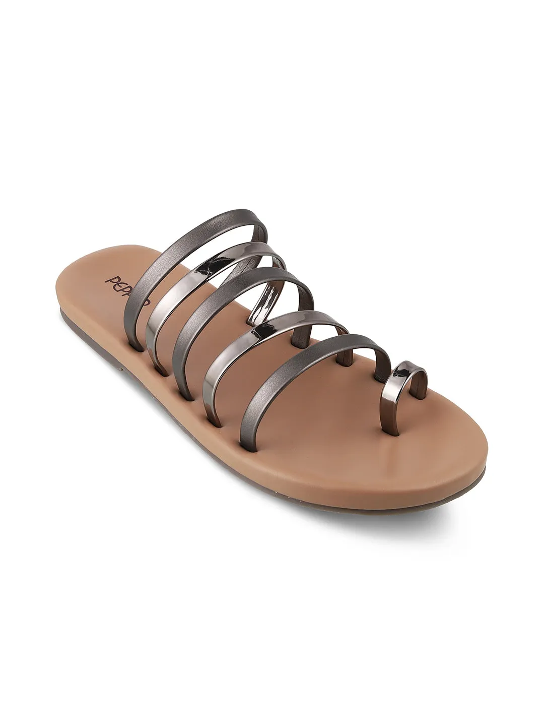 Criss Cross Flat Strap Sandal