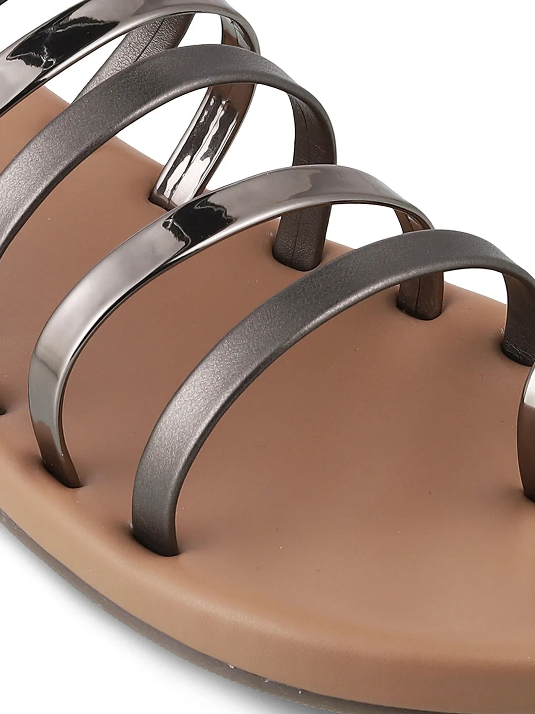 Criss Cross Flat Strap Sandal