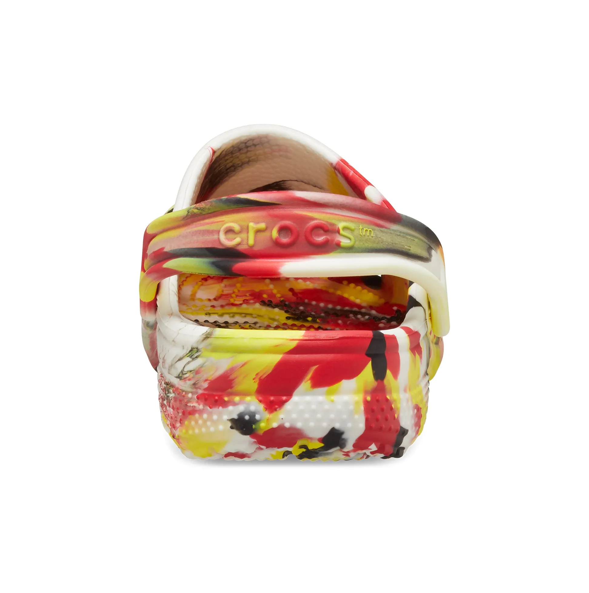 Crocs 210718-6WE GLOW-IN-THE-DARK MARBLED Unisex Kids Classic Clogs Varsity Red/Multi