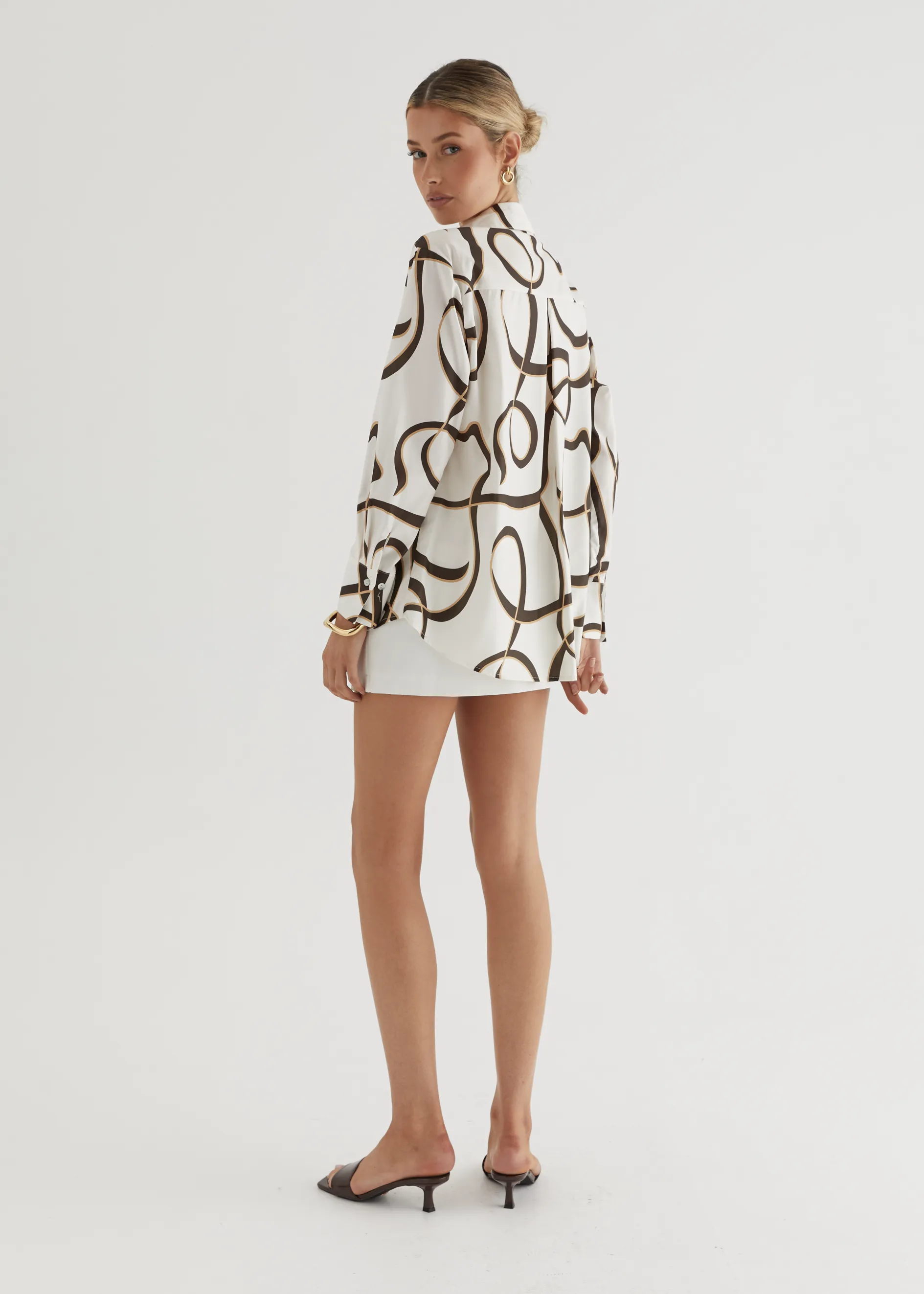 Delaray Shirt - Brown Swirl