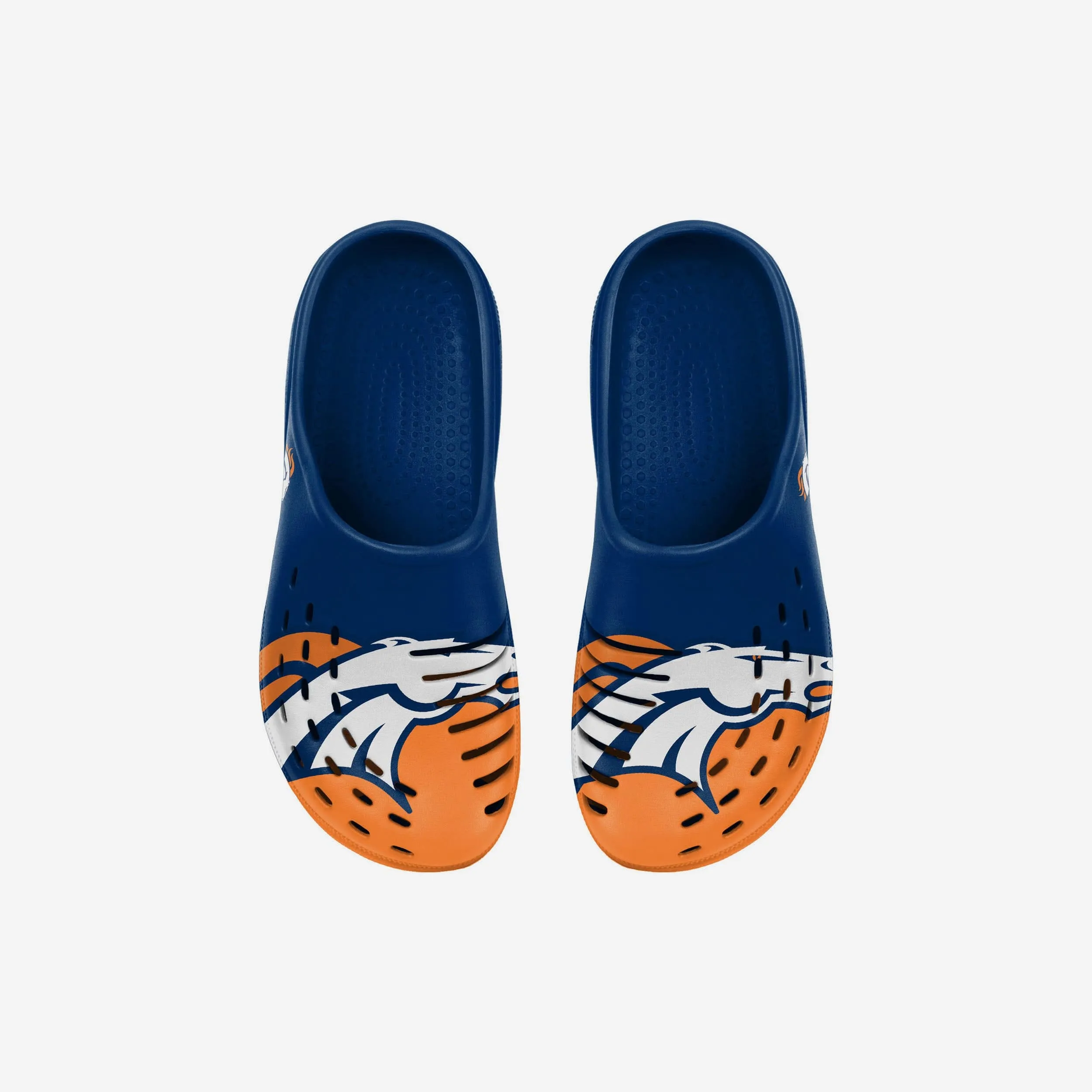 Denver Broncos Youth Colorblock Big Logo Clog