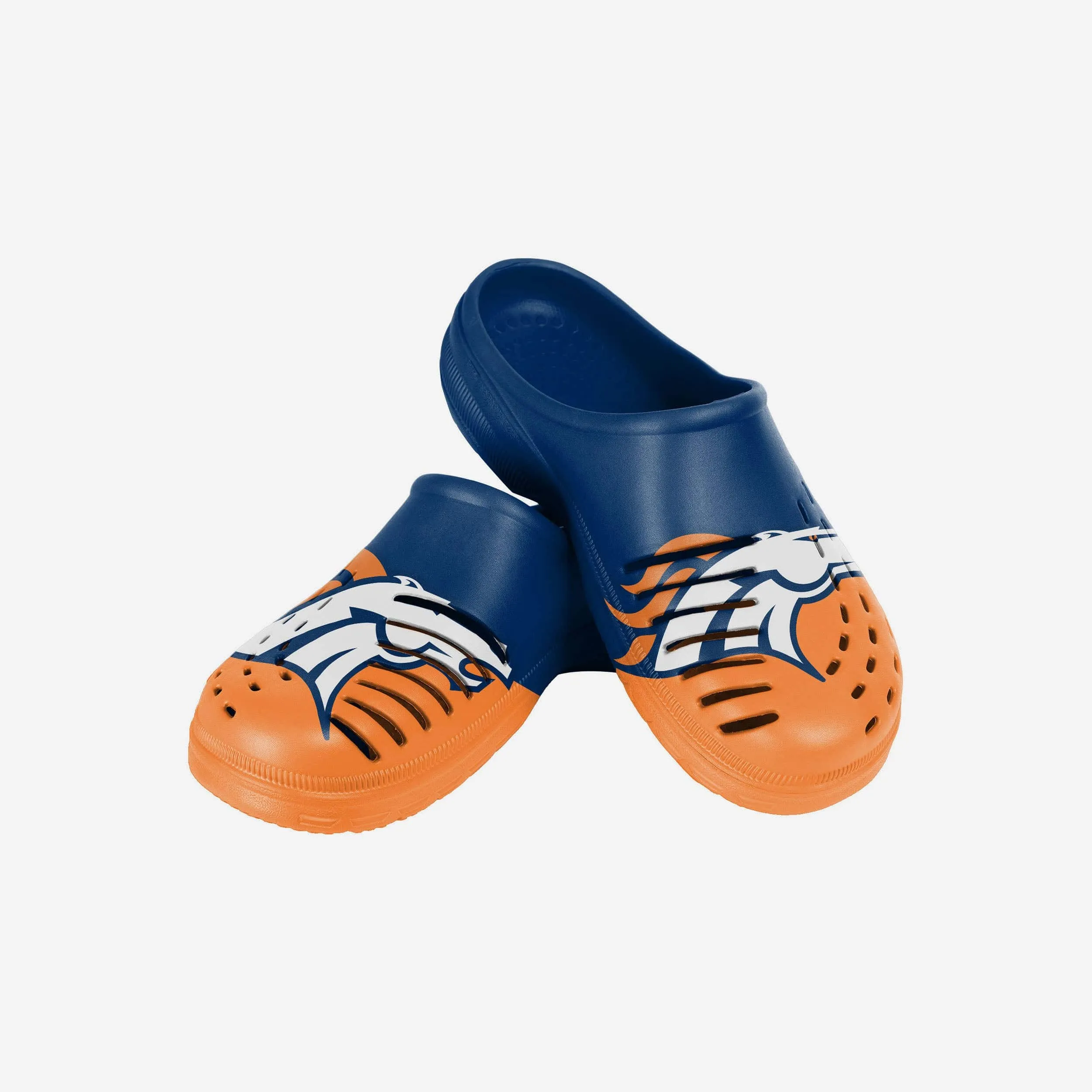 Denver Broncos Youth Colorblock Big Logo Clog