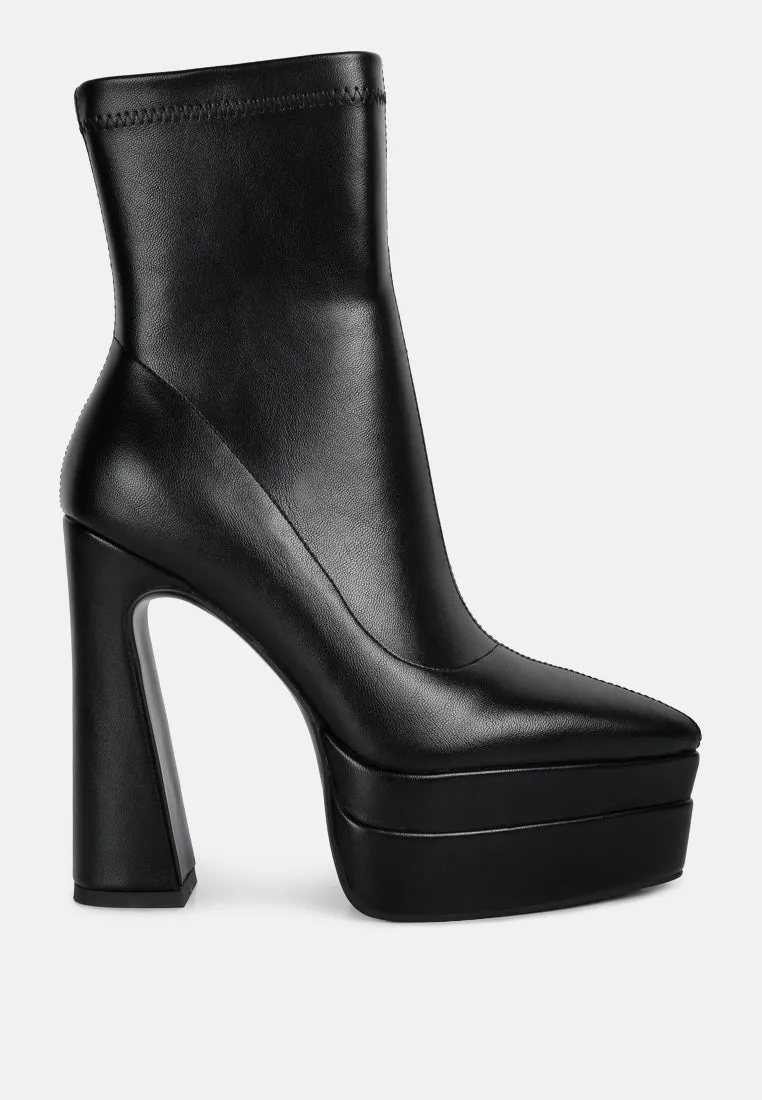 Dextra High Platform Ankle Boots By Ruw