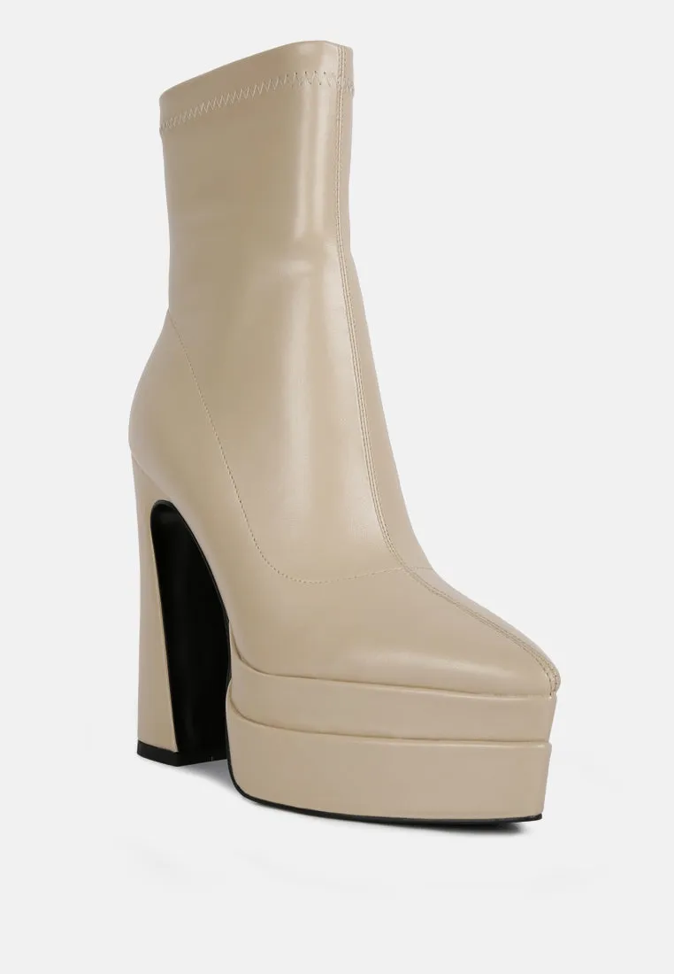 Dextra High Platform Ankle Boots By Ruw