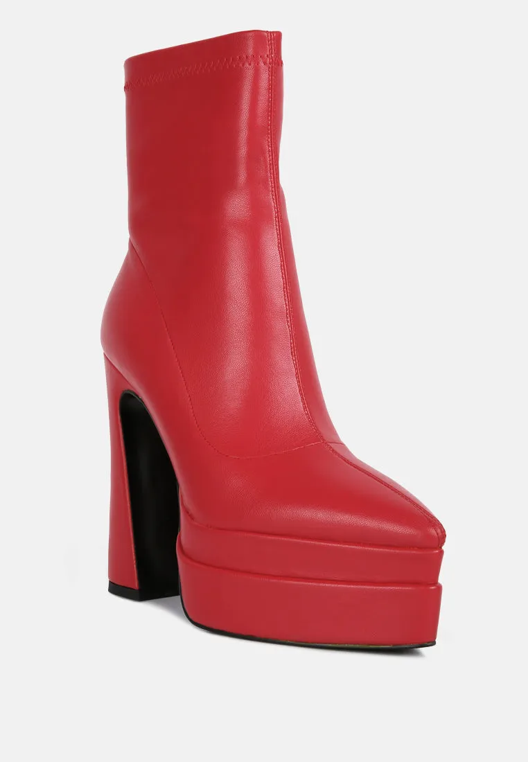 Dextra High Platform Ankle Boots By Ruw