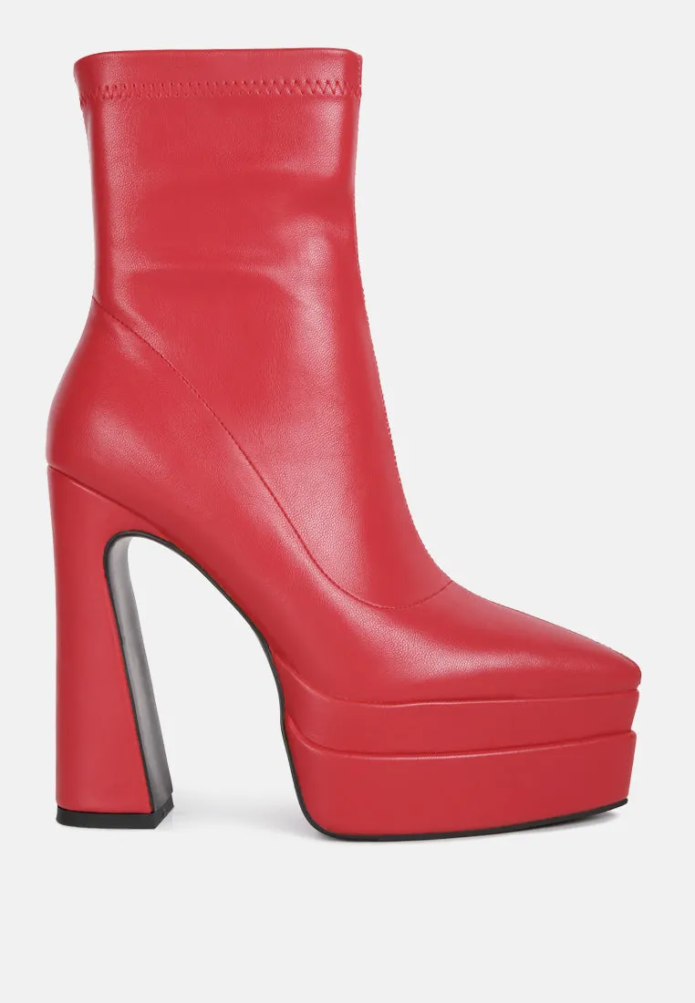 Dextra High Platform Ankle Boots By Ruw
