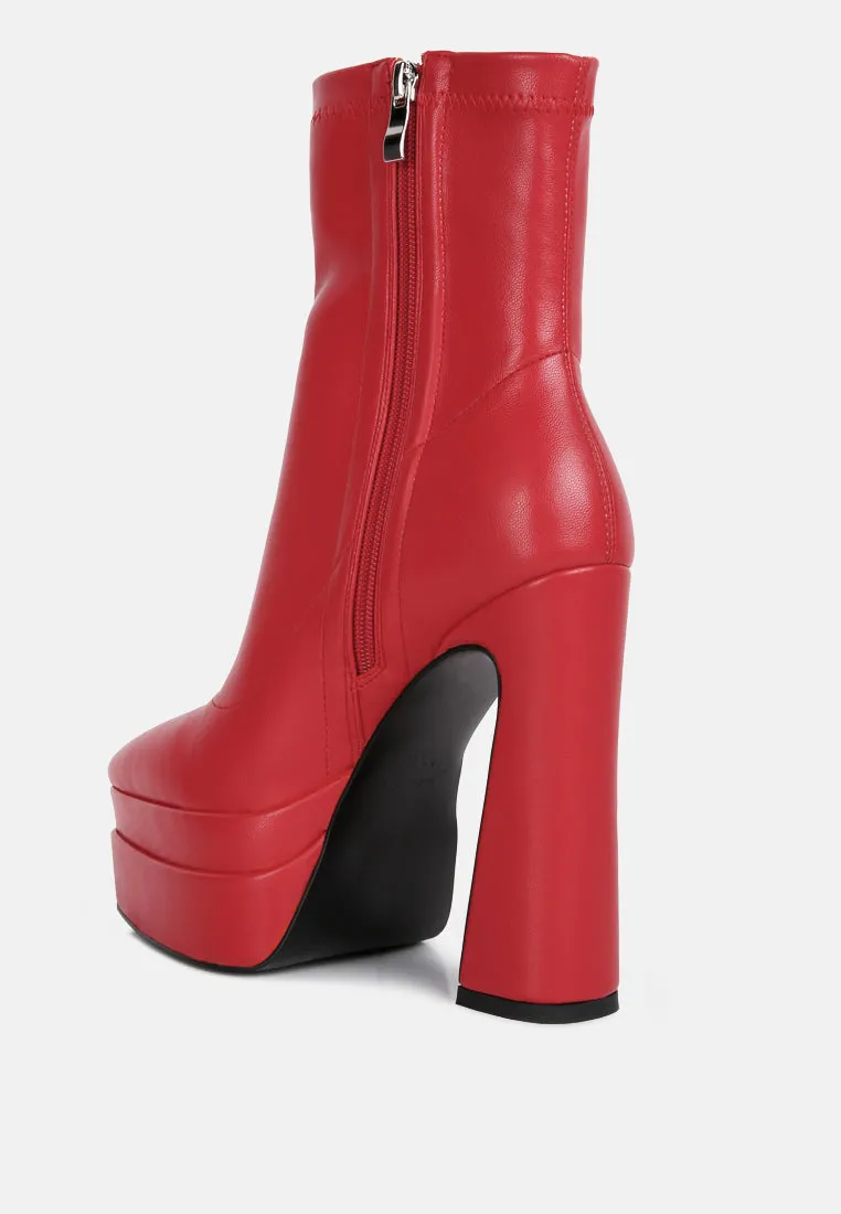 Dextra High Platform Ankle Boots By Ruw