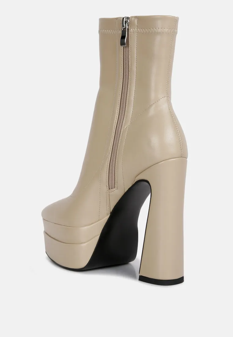 Dextra High Platform Ankle Boots By Ruw