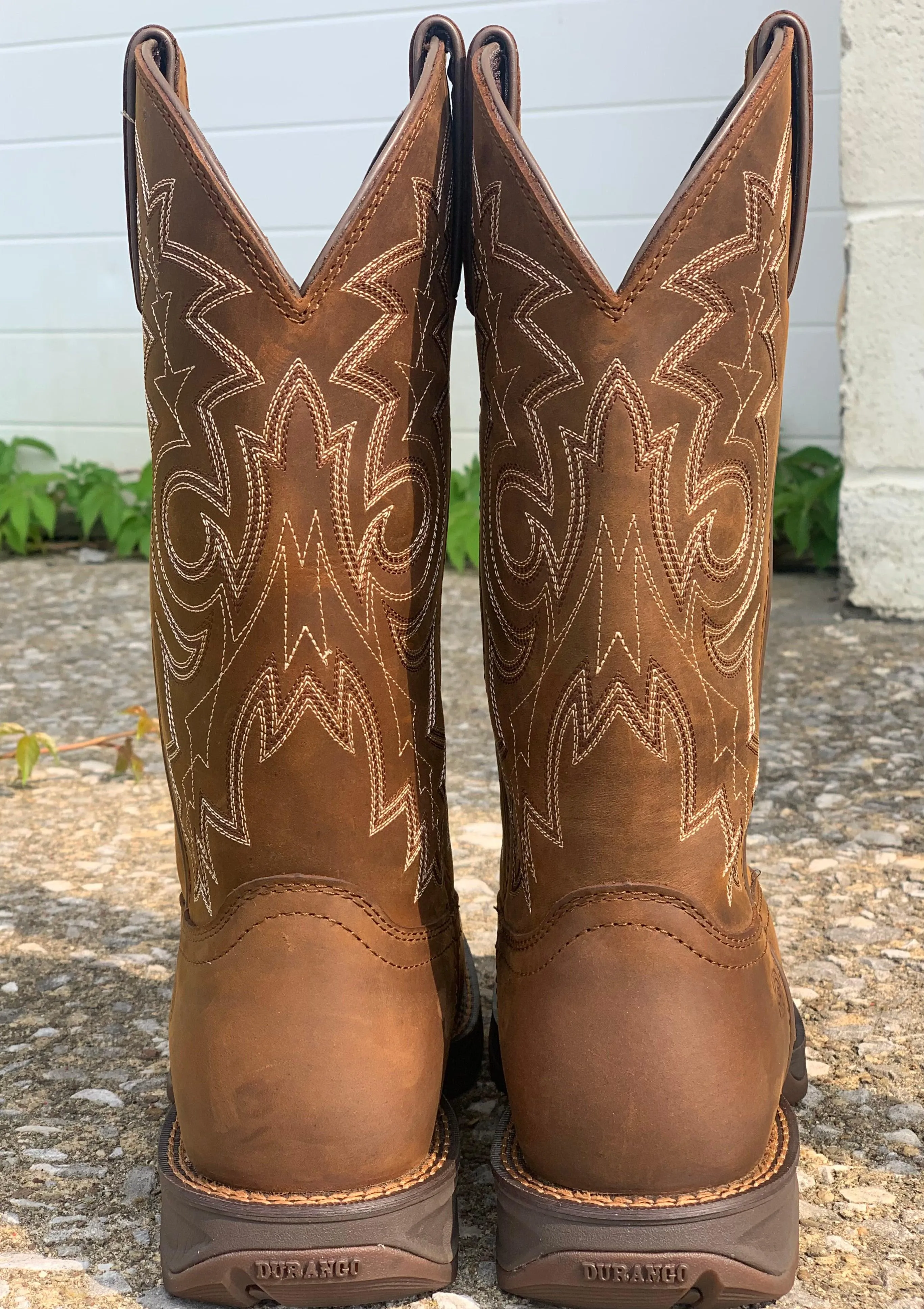 Durango Rebel Work Brown Steel Toe Waterproof Square Toe Work Boots DDB0389