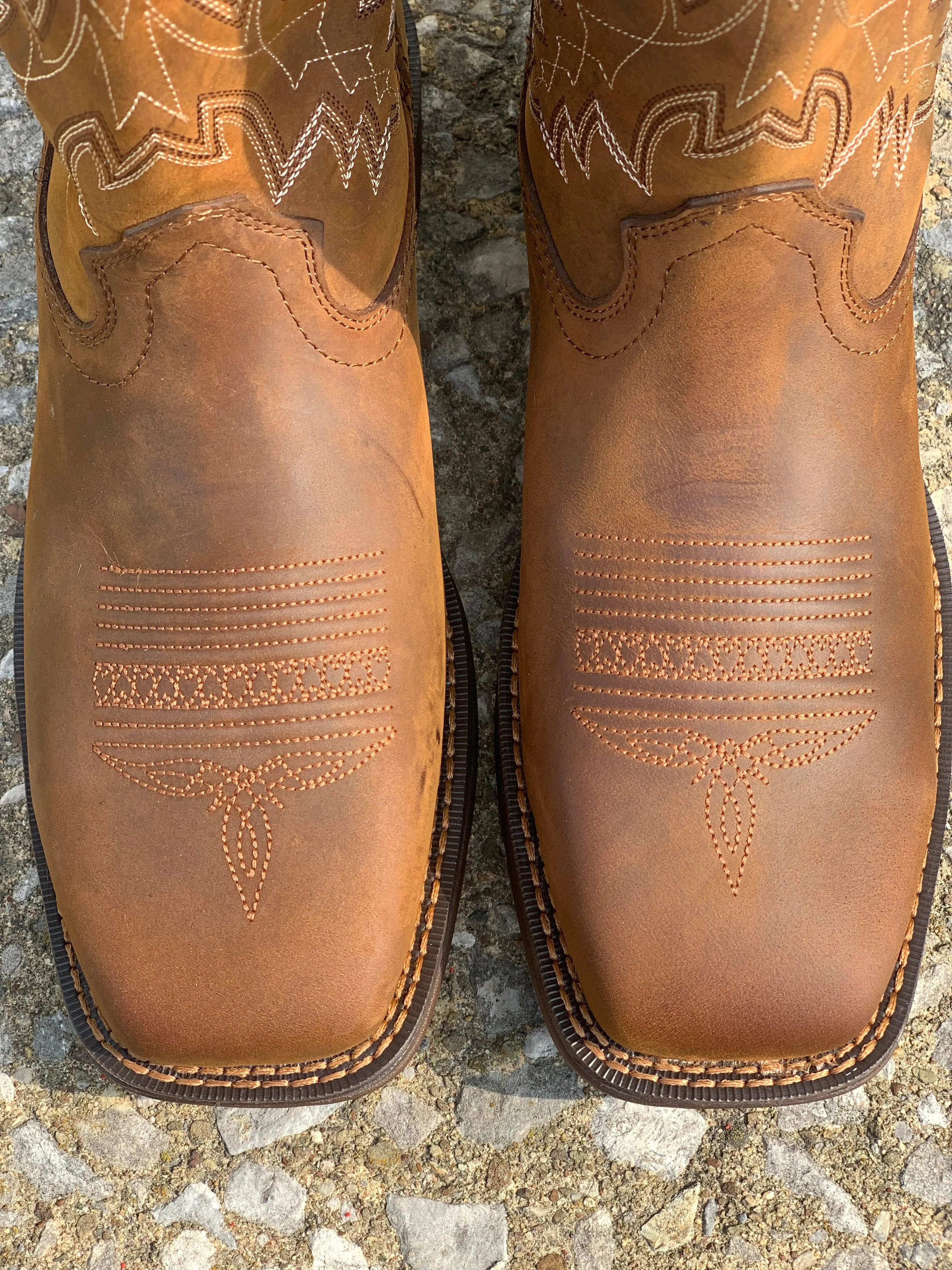 Durango Rebel Work Brown Steel Toe Waterproof Square Toe Work Boots DDB0389