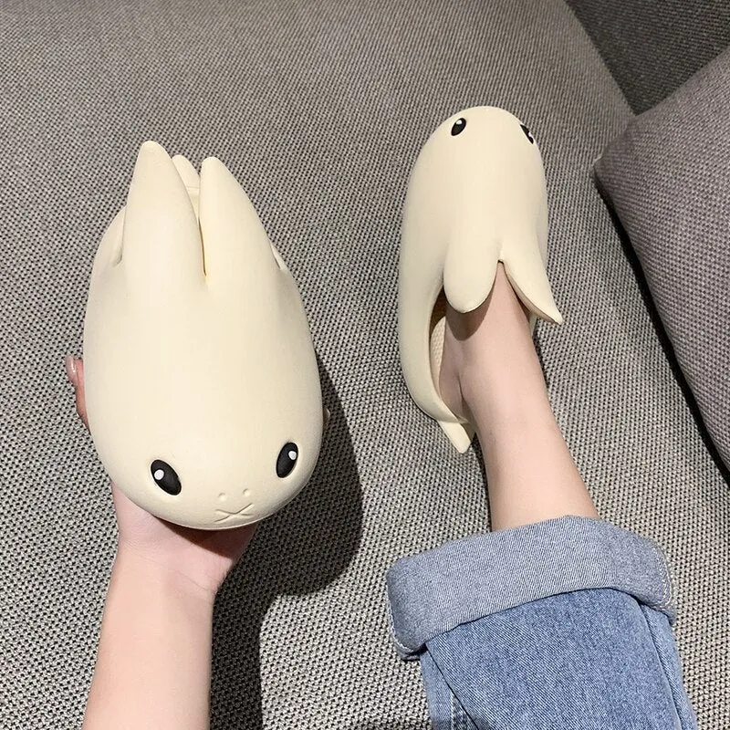 Easter Gift Bunny Shoes Women Lovely Rabit Sandals Light Weight Summer Platform Clogs Outdoor Slippers Soft Girl Slide Anti-slip