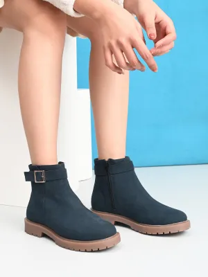 Emery Women Blue Ankle Boots