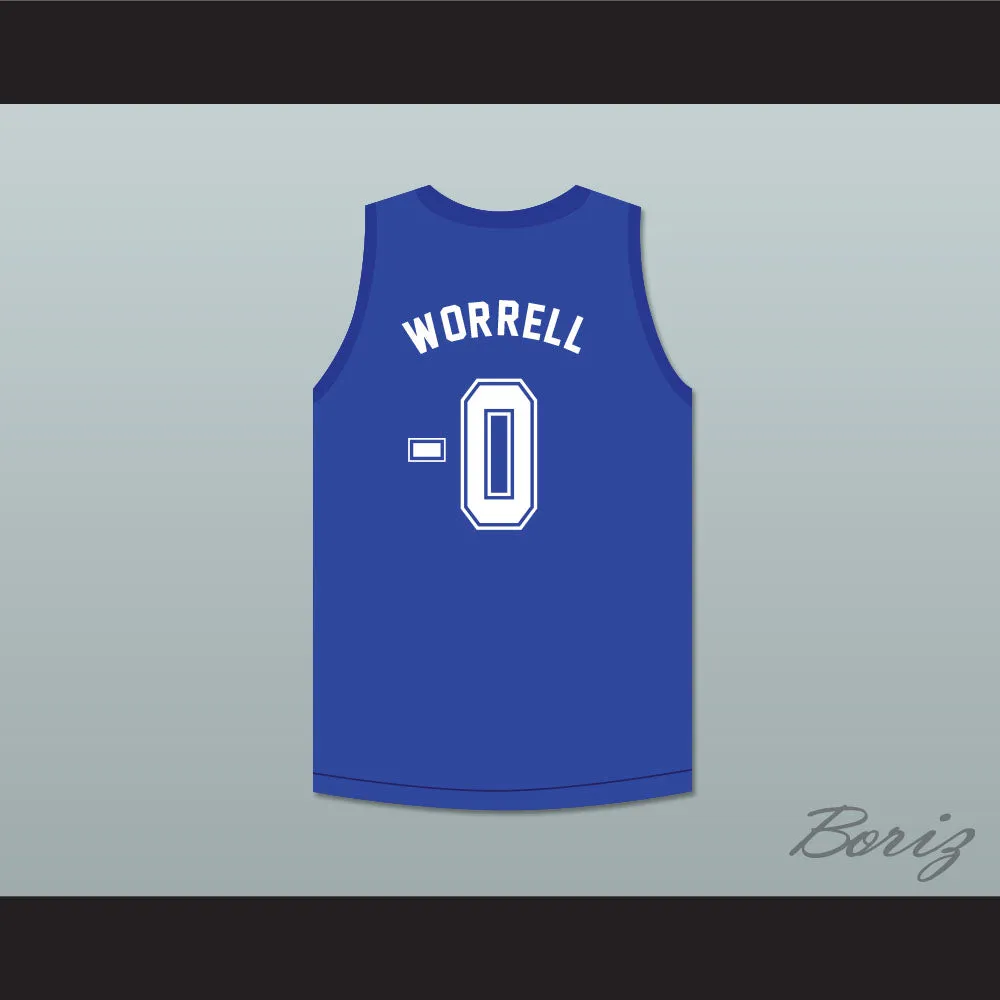 Ernest P. Worrell 0 Clean Sweep Blue Basketball Jersey Slam Dunk Ernest 2