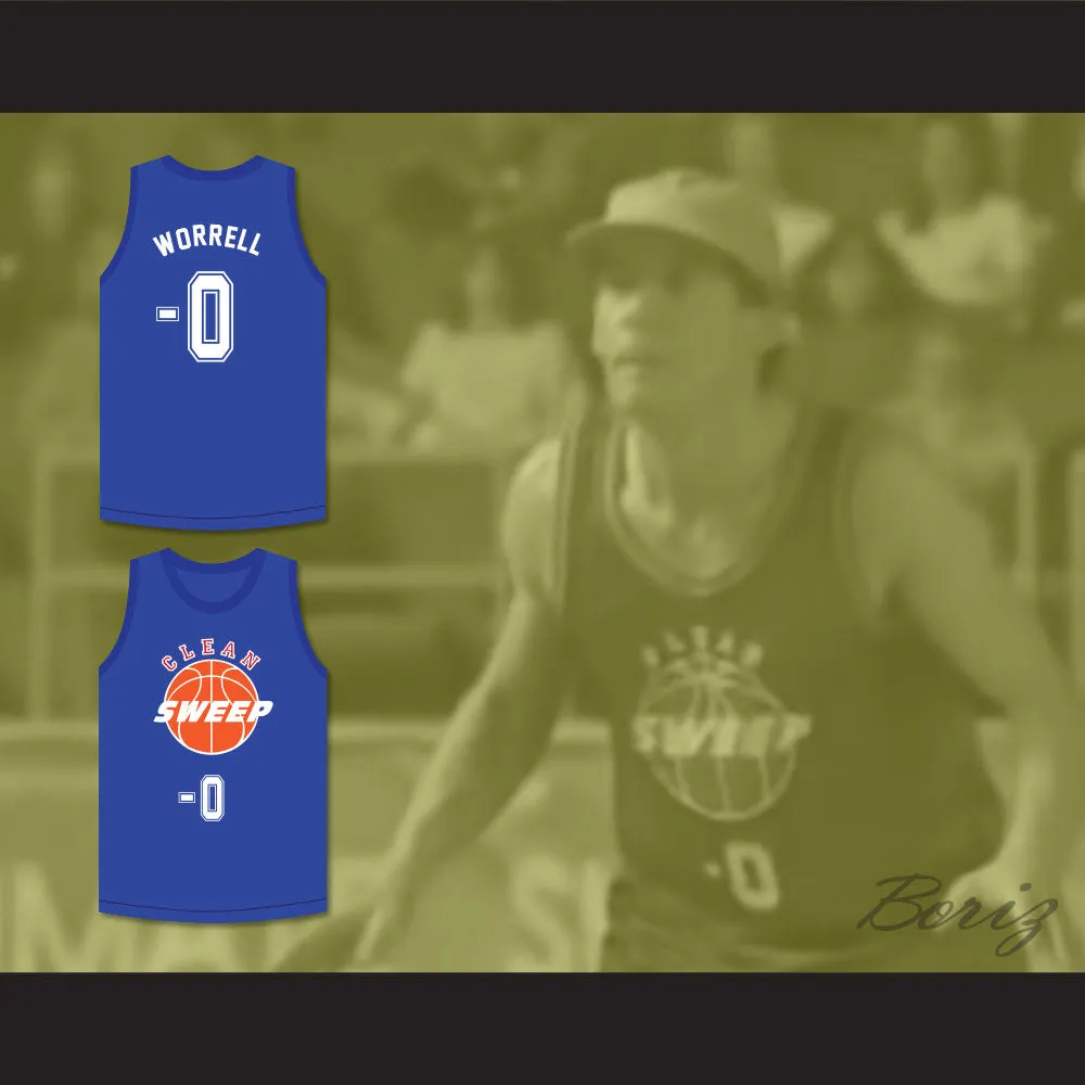 Ernest P. Worrell 0 Clean Sweep Blue Basketball Jersey Slam Dunk Ernest 2