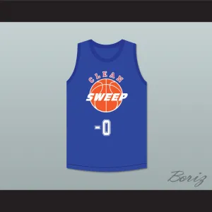 Ernest P. Worrell 0 Clean Sweep Blue Basketball Jersey Slam Dunk Ernest 2