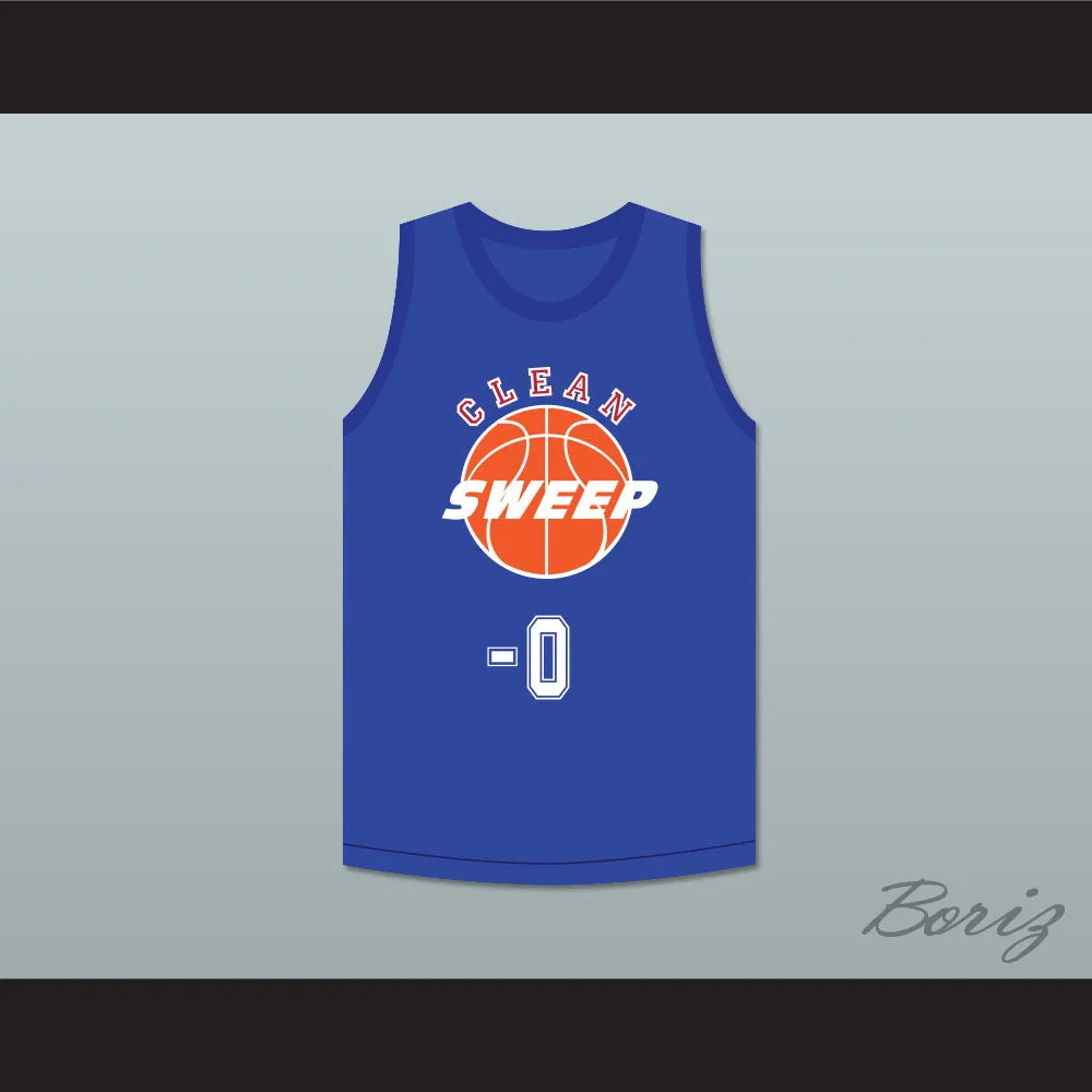 Ernest P. Worrell 0 Clean Sweep Blue Basketball Jersey Slam Dunk Ernest 2