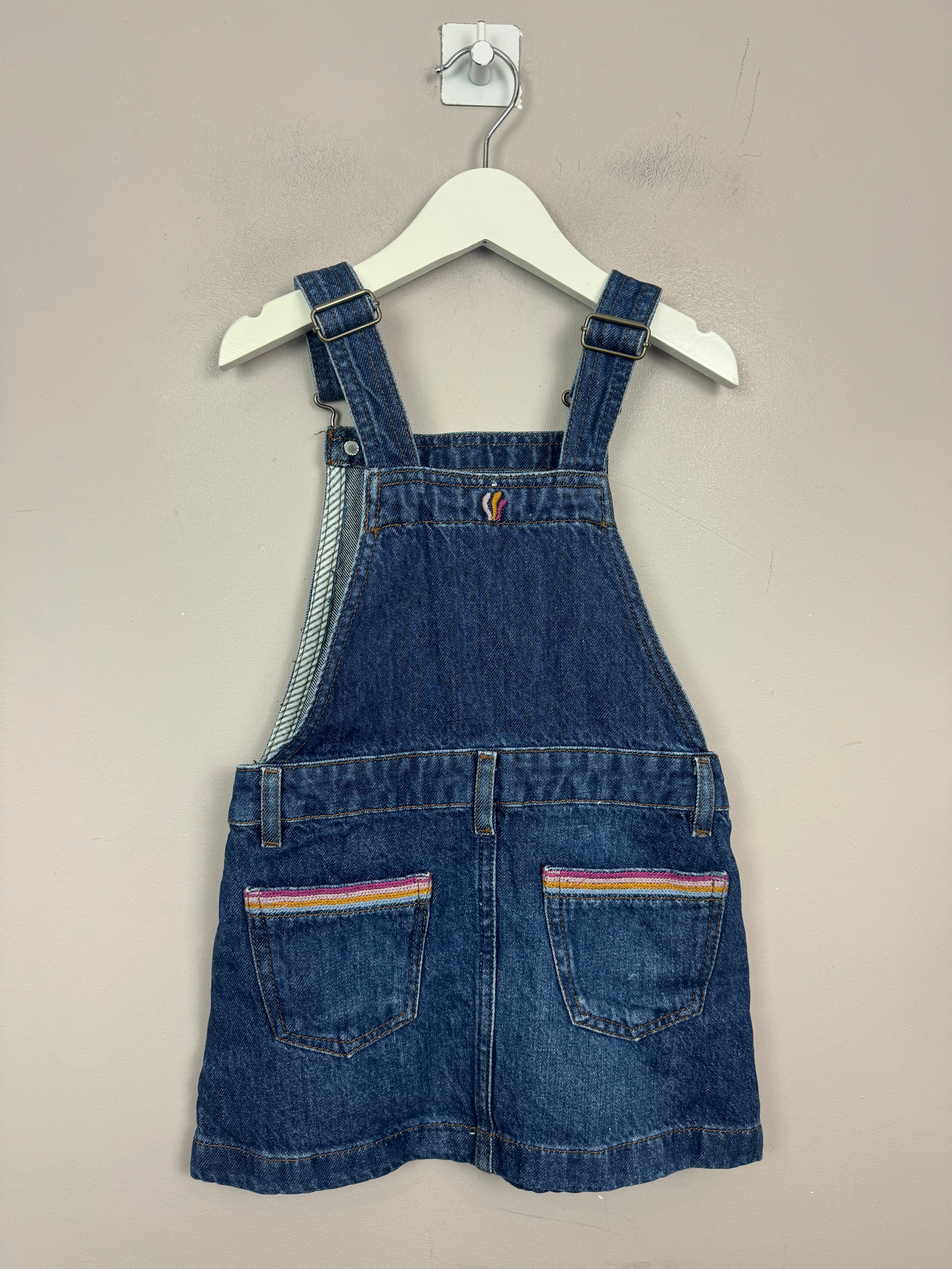 Fat Face Denim Pinafore Dress 4-5y