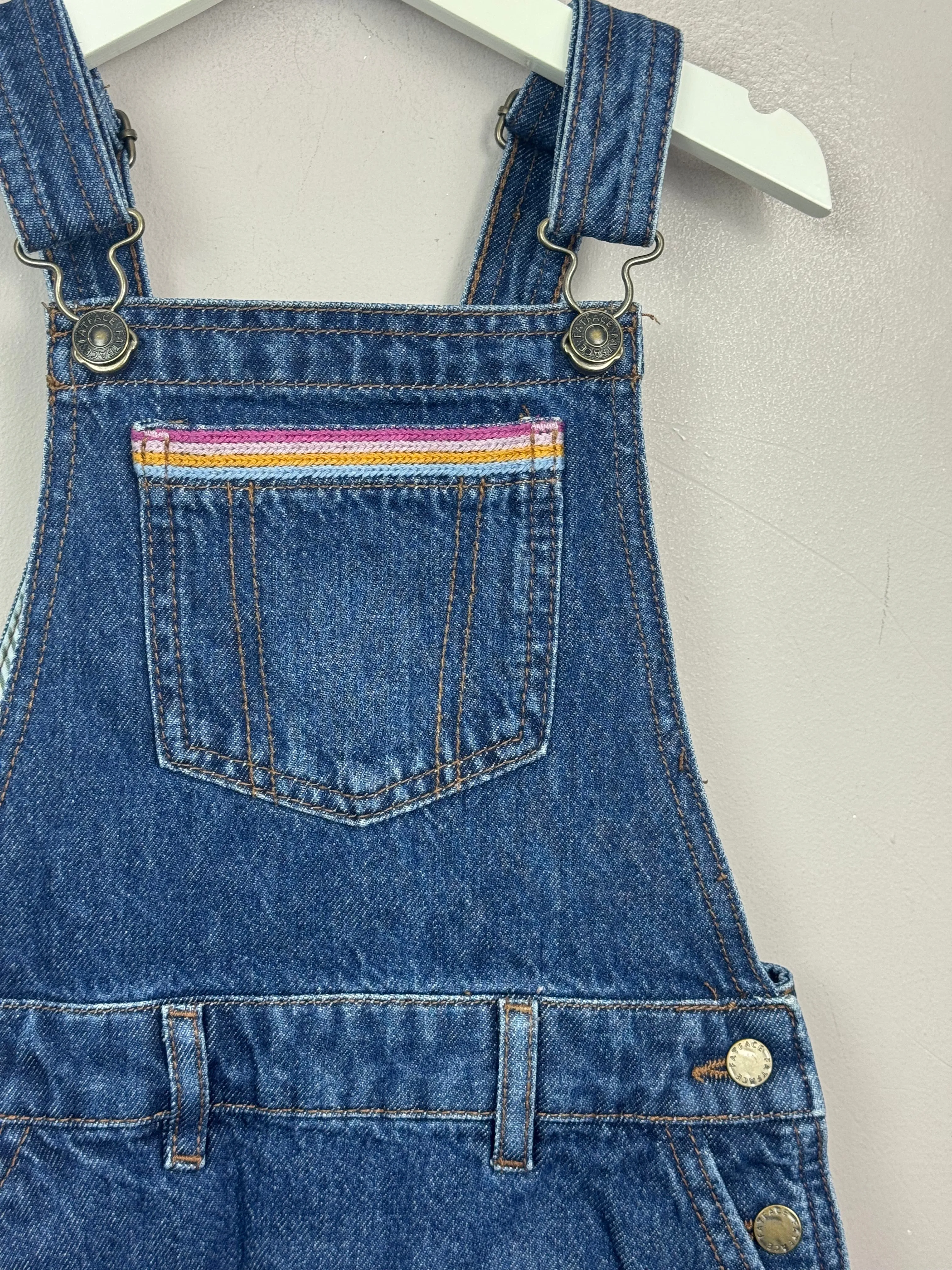 Fat Face Denim Pinafore Dress 4-5y