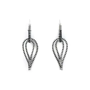 Feather Earrings, Silver
