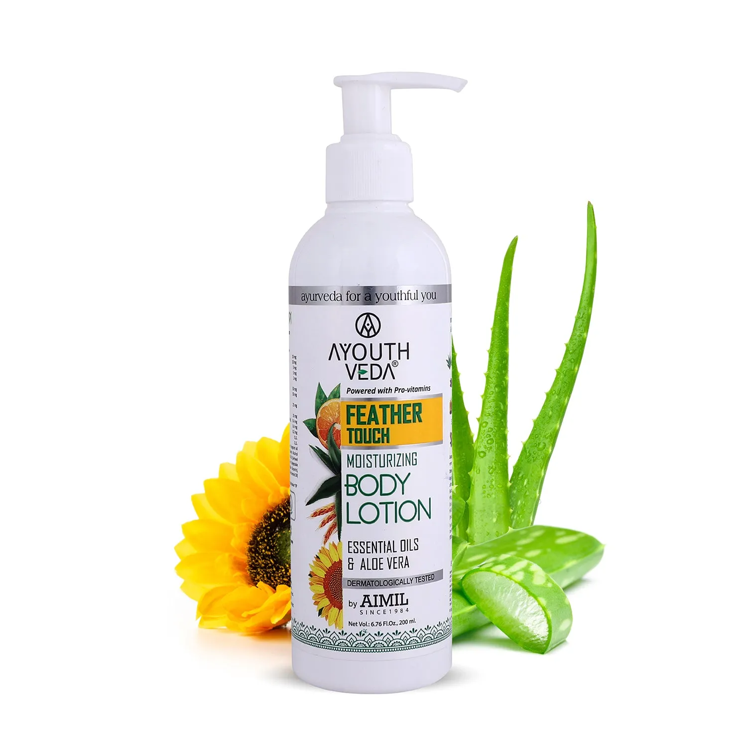 Feather Touch Moisturizing Body Lotion With Aloe vera (Net Qty- 200ml)