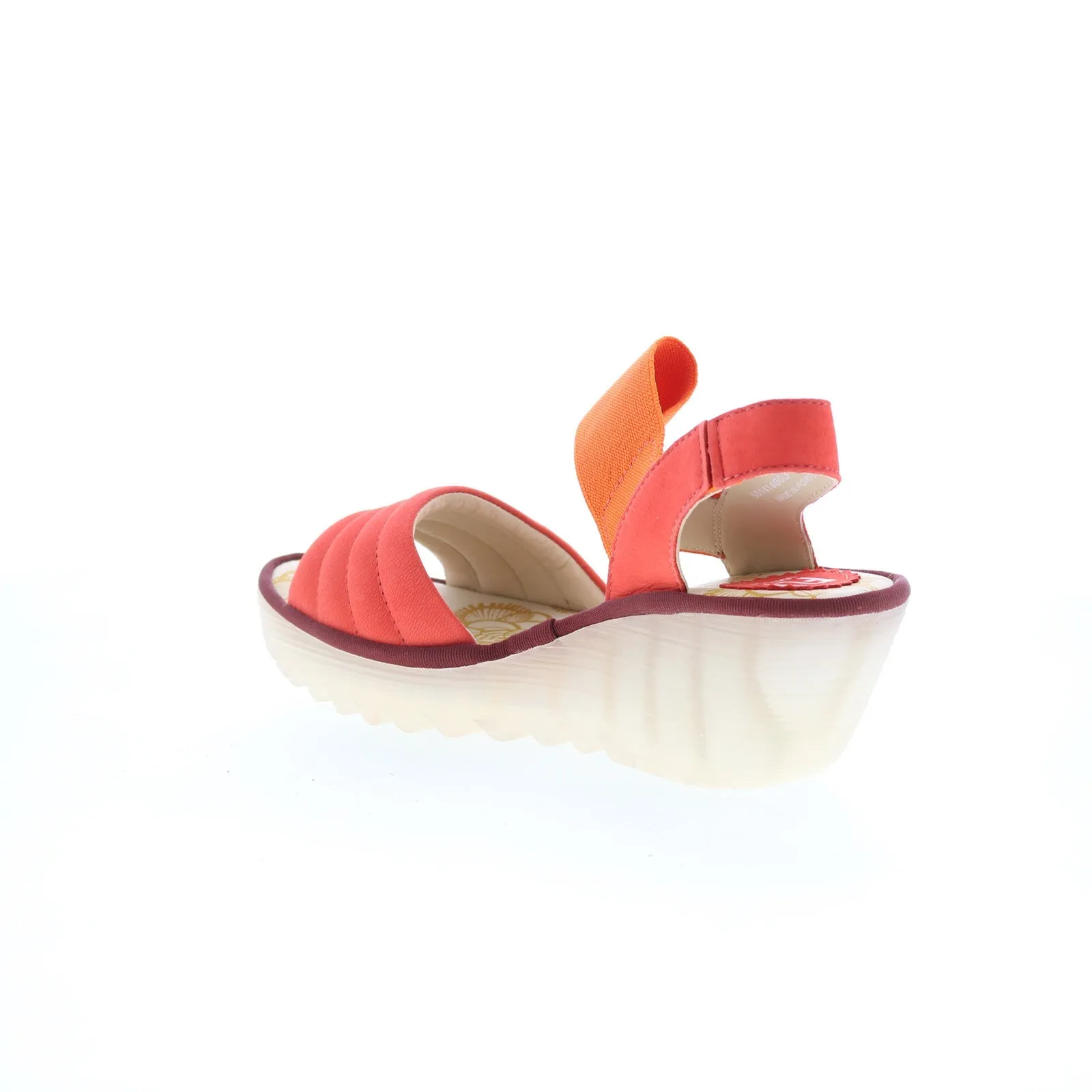 Fly London Yiko YIKO414FLY-003 Womens Red Leather Wedges Sandals Shoes