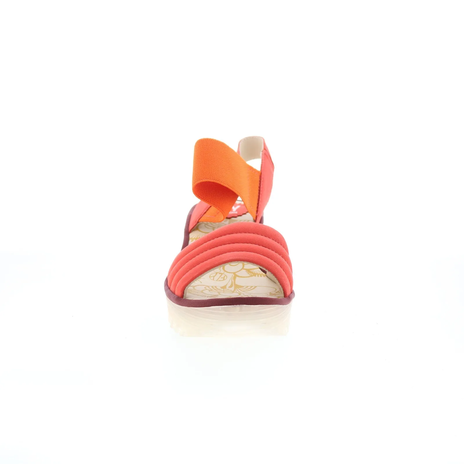 Fly London Yiko YIKO414FLY-003 Womens Red Leather Wedges Sandals Shoes