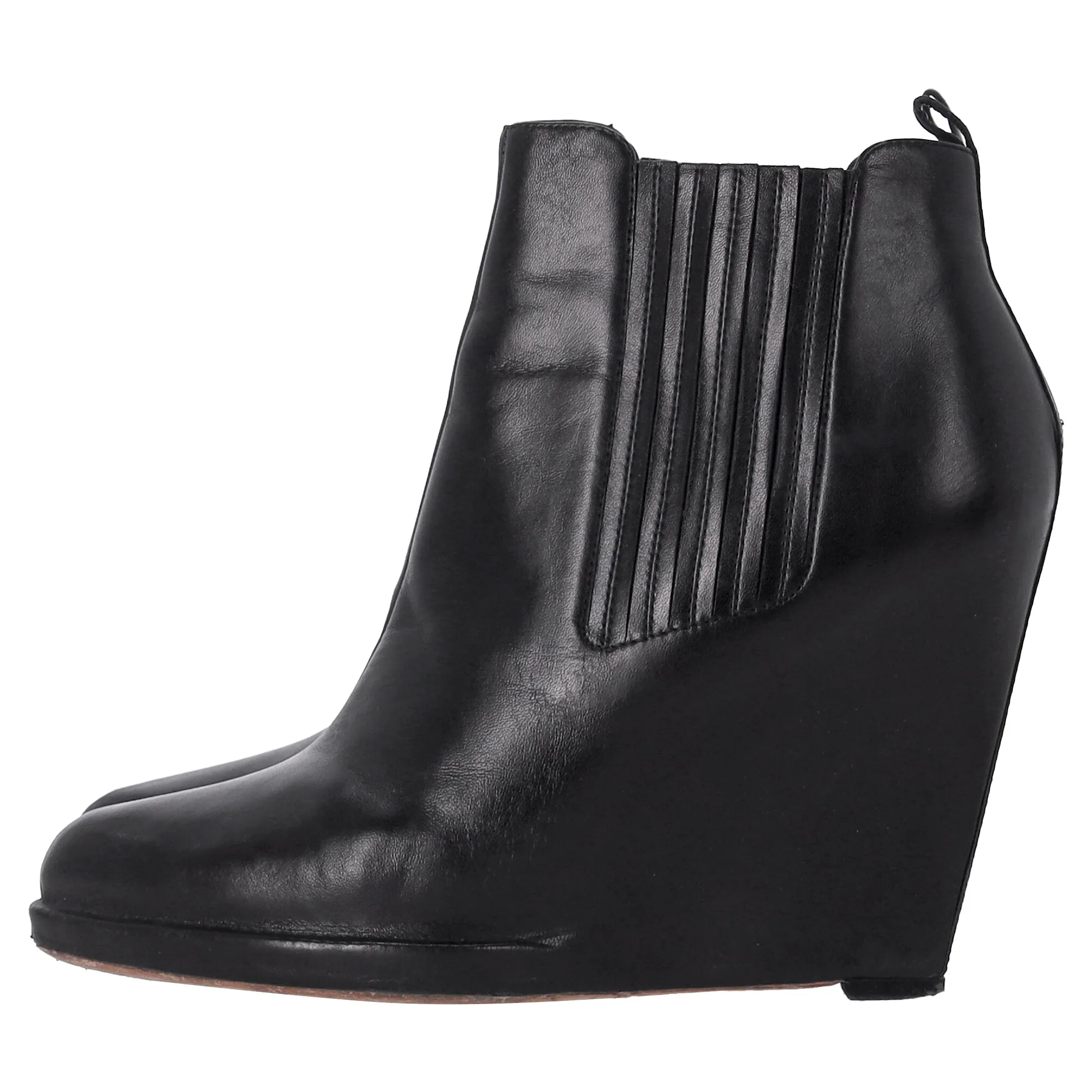 Givenchy Wedge Ankle Boots in Black Leather