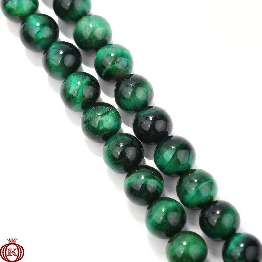 Green Tiger Eye Beads Smooth Round