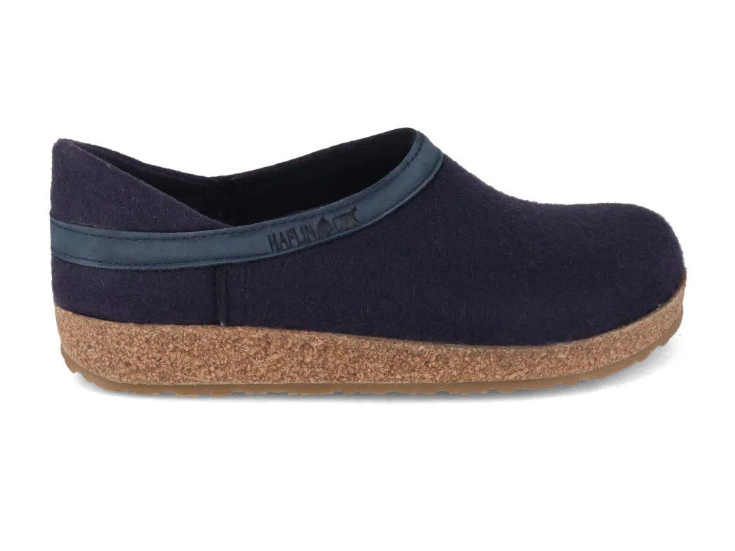 HAFLINGER Clog | Grizzly Buffalo, Midnight Blue