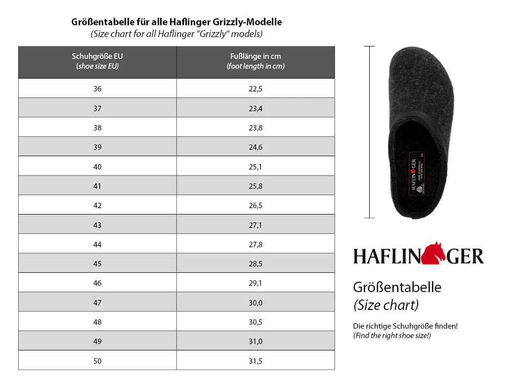 HAFLINGER Clog | Grizzly Buffalo, Midnight Blue